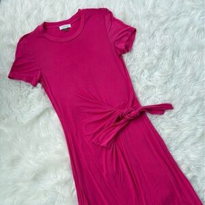 Vibrant Pink Midi Dress